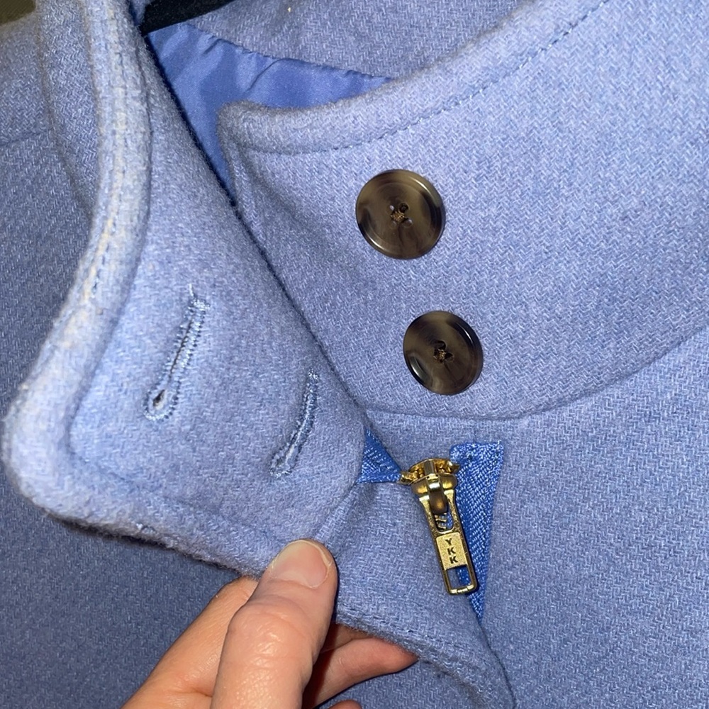 J Crew periwinkle coat - Picture 5 of 9